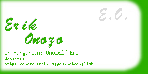 erik onozo business card